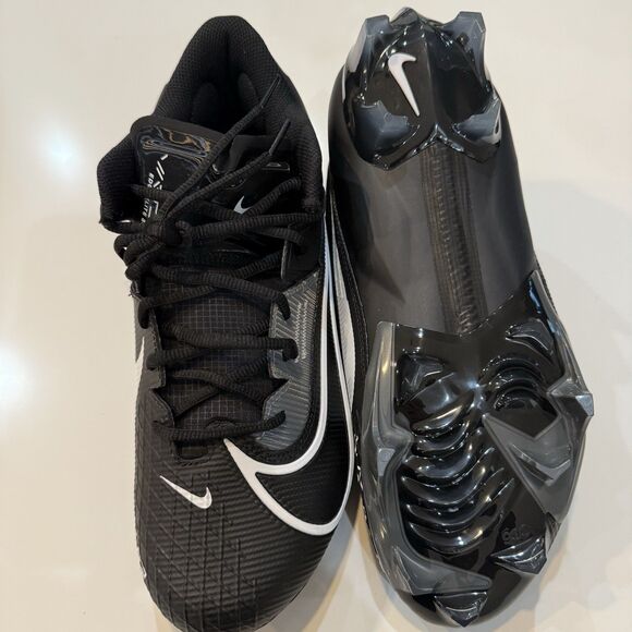 Nike Vapor Edge Pro 360 2 Football Cleats Black White Men\'s 12 Wide New
